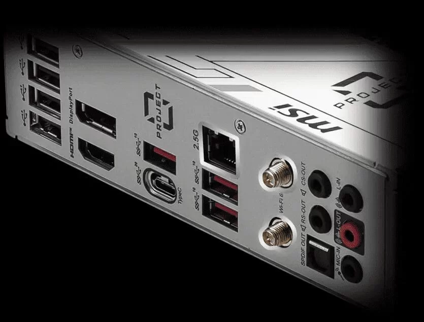 msi b760m project zero back networking