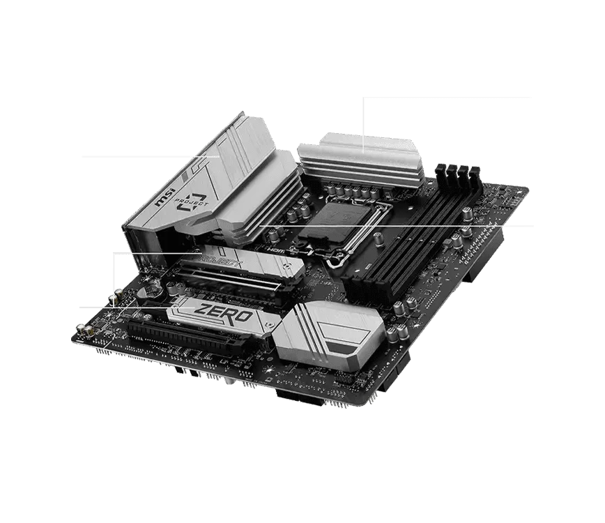 msi b760m project zero cooling overview 1366