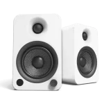 Kanto YU4 Matte White Powered Speakers with Bluetooth and Built-in Phono Preamp - 2.0 Speaker, Auto Standby and Startup, Remote Included, 140W Peak Power, Pair