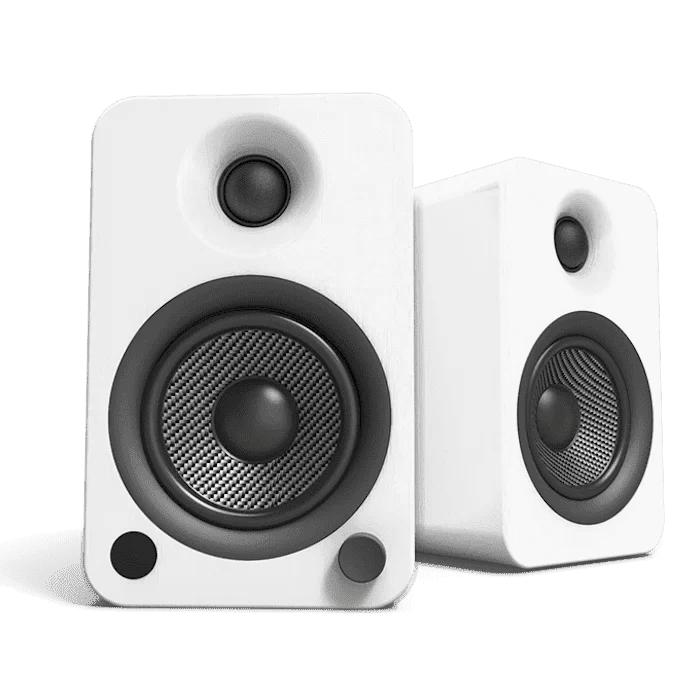 Kanto YU4 Matte White Powered Speakers with Bluetooth and Built-in Phono Preamp - 2.0 Speaker, Auto Standby and Startup, Remote Included, 140W Peak Power, Pair 1 Kanto YU4 Matte White Powered Speakers with Bluetooth and Built-in Phono Preamp - 2.0 Speaker, Auto Standby and Startup, Remote Included, 140W Peak Power, Pair