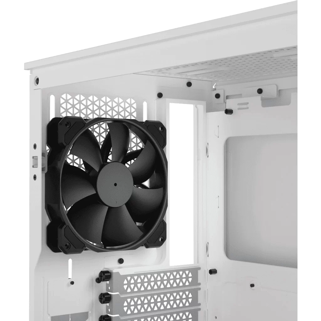 CORSAIR 4000D RGB Airflow White ATX Mid-Tower PC Case - 3x AF120 RGB ELITE Fans, iCUE Lighting Node PRO Controller, Mid Tower ATX 9 CORSAIR 4000D RGB Airflow White ATX Mid-Tower PC Case - 3x AF120 RGB ELITE Fans, iCUE Lighting Node PRO Controller, Mid Tower ATX - Ảnh 9