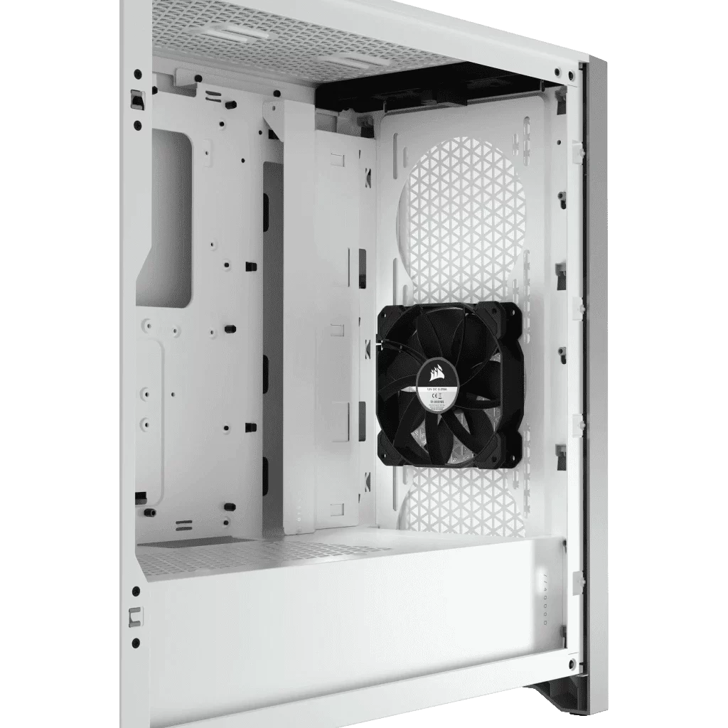 CORSAIR 4000D RGB Airflow White ATX Mid-Tower PC Case - 3x AF120 RGB ELITE Fans, iCUE Lighting Node PRO Controller, Mid Tower ATX 7 CORSAIR 4000D RGB Airflow White ATX Mid-Tower PC Case - 3x AF120 RGB ELITE Fans, iCUE Lighting Node PRO Controller, Mid Tower ATX - Ảnh 7