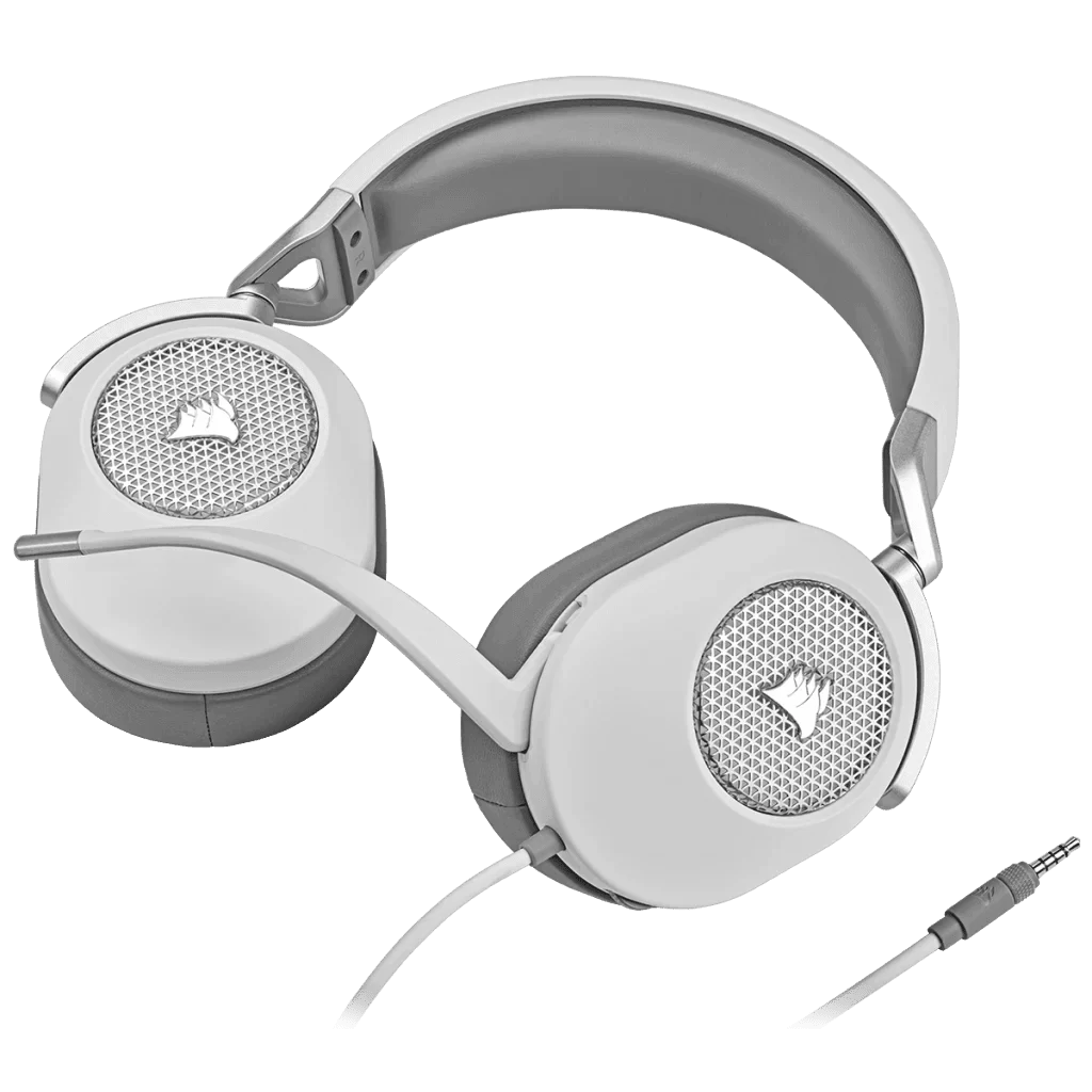 CORSAIR HS65 SURROUND Wired Gaming Headset - White (AP) 3 CORSAIR HS65 SURROUND Wired Gaming Headset - White (AP) - Ảnh 3