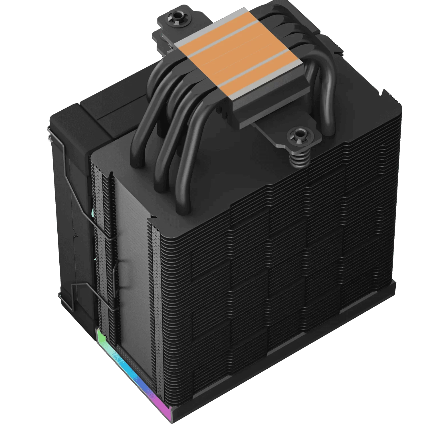 DEEPCOOL AK500S DIGITAL Black CPU Air Cooler - Single Tower, Real-Time CPU Status Screen, 5 Offset Copper Heat Pipes, All Black Design 3 DEEPCOOL AK500S DIGITAL Black CPU Air Cooler - Single Tower, Real-Time CPU Status Screen, 5 Offset Copper Heat Pipes, All Black Design - Ảnh 3