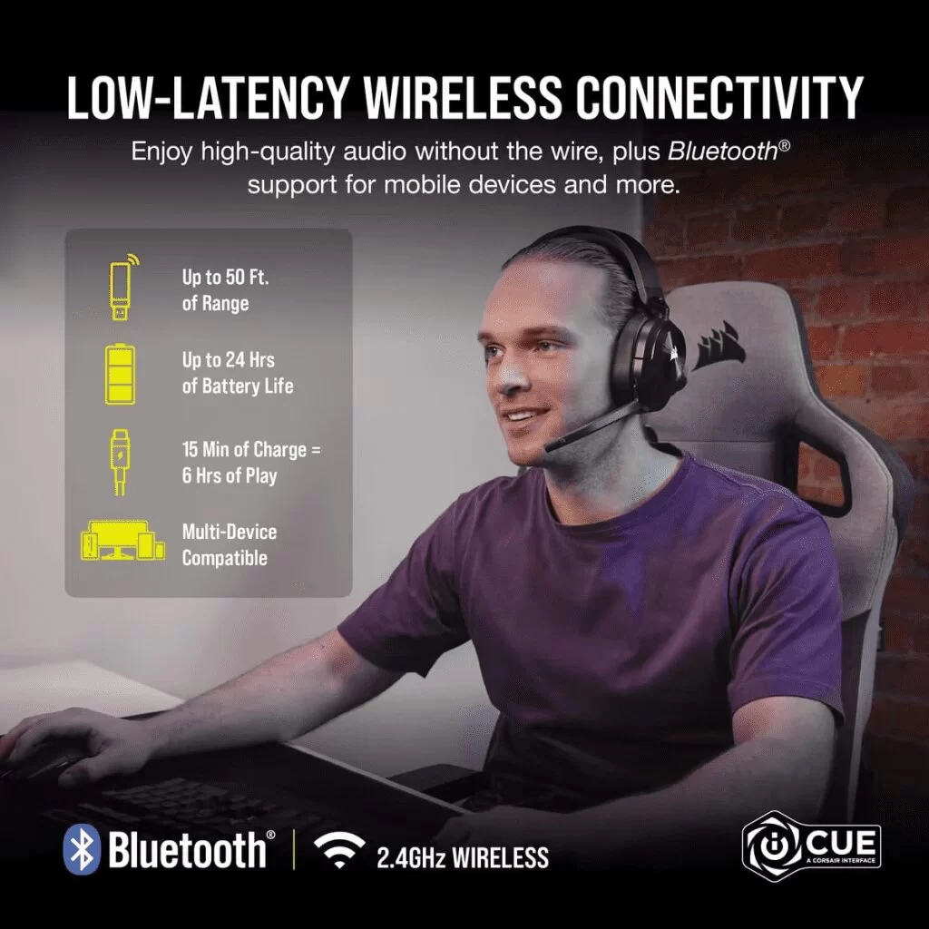 HS55 WIRELESS Gaming Headset Carbon AP 1