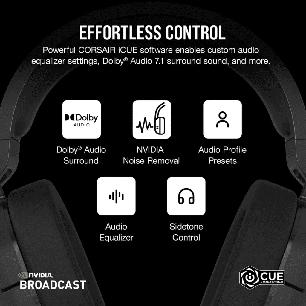 HS55 WIRELESS Gaming Headset Carbon AP 5
