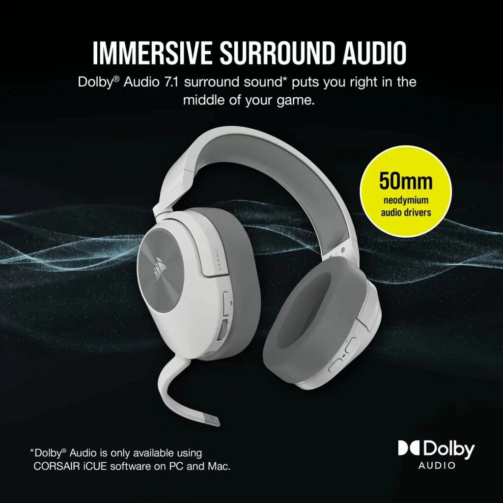 HS55 WIRELESS Gaming Headset White AP 2
