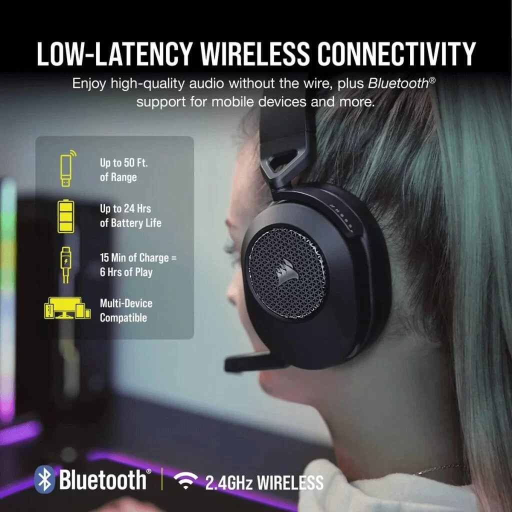 HS65 WIRELESS Gaming Headset Carbon AP 1