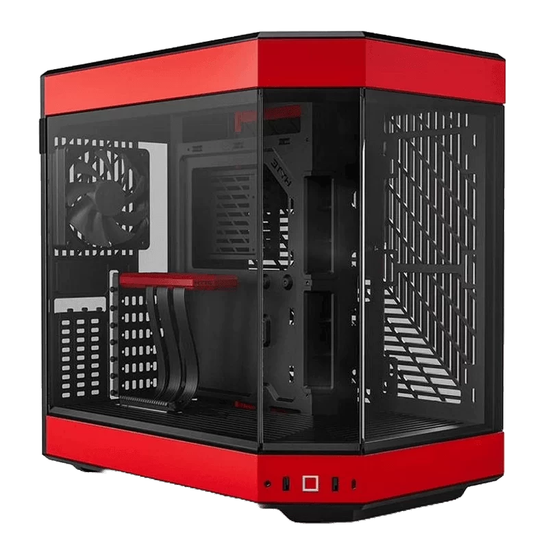 Hyte Y60 Black Red Dual Chamber Modern Aesthetic Case - Black/Red, Mid-Tower ATX size 1 Hyte Y60 Black Red Dual Chamber Modern Aesthetic Case - Black/Red, Mid-Tower ATX size