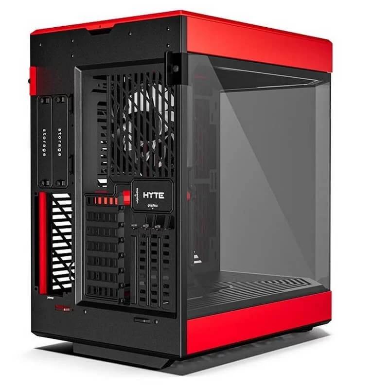 Hyte Y60 Black Red Dual Chamber Modern Aesthetic Case - Black/Red, Mid-Tower ATX size 4 Hyte Y60 Black Red Dual Chamber Modern Aesthetic Case - Black/Red, Mid-Tower ATX size - Ảnh 4