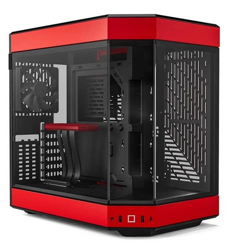 Hyte Y60 Black Red Dual Chamber Modern Aesthetic Case - Black/Red, Mid-Tower ATX size 5 Hyte Y60 Black Red Dual Chamber Modern Aesthetic Case - Black/Red, Mid-Tower ATX size - Ảnh 5