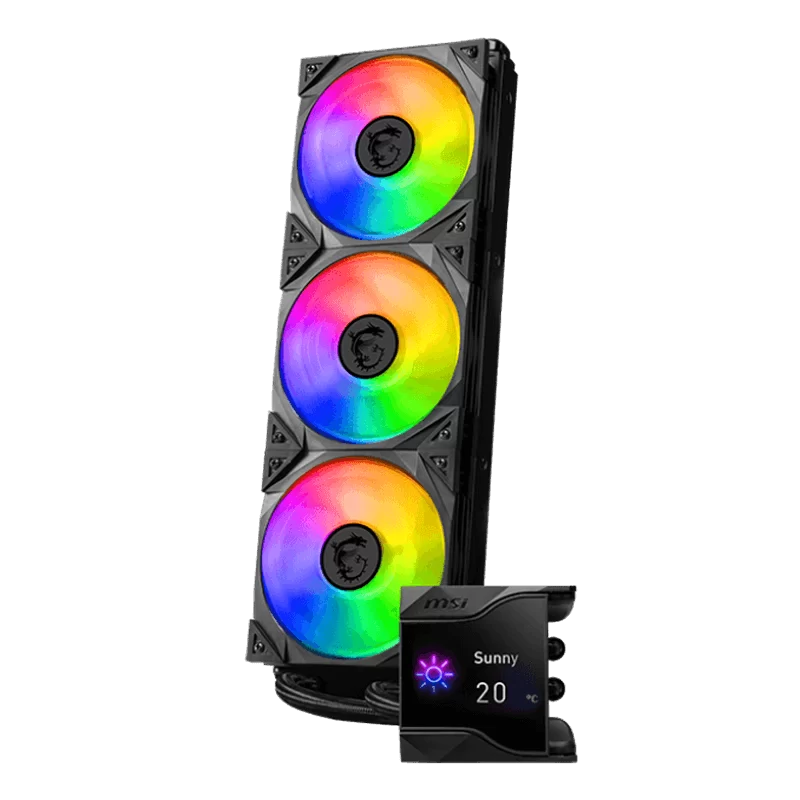 MSI MPG CORELIQUID D360 Black AIO Liquid CPU Cooler - ARGB, 360mm radiator, 3 x 120mm ARGB PWM Fans 5 MSI MPG CORELIQUID D360 Black AIO Liquid CPU Cooler - ARGB, 360mm radiator, 3 x 120mm ARGB PWM Fans - Ảnh 5