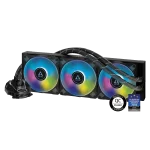 ARCTIC Liquid Freezer II 360 A-RGB AIO Liquid CPU Cooler - Black, 360mm Radiator, PWM-Controlled Pump, Fan Speed: 200-1800 RPM, AM5 - LGA1700 Compatible