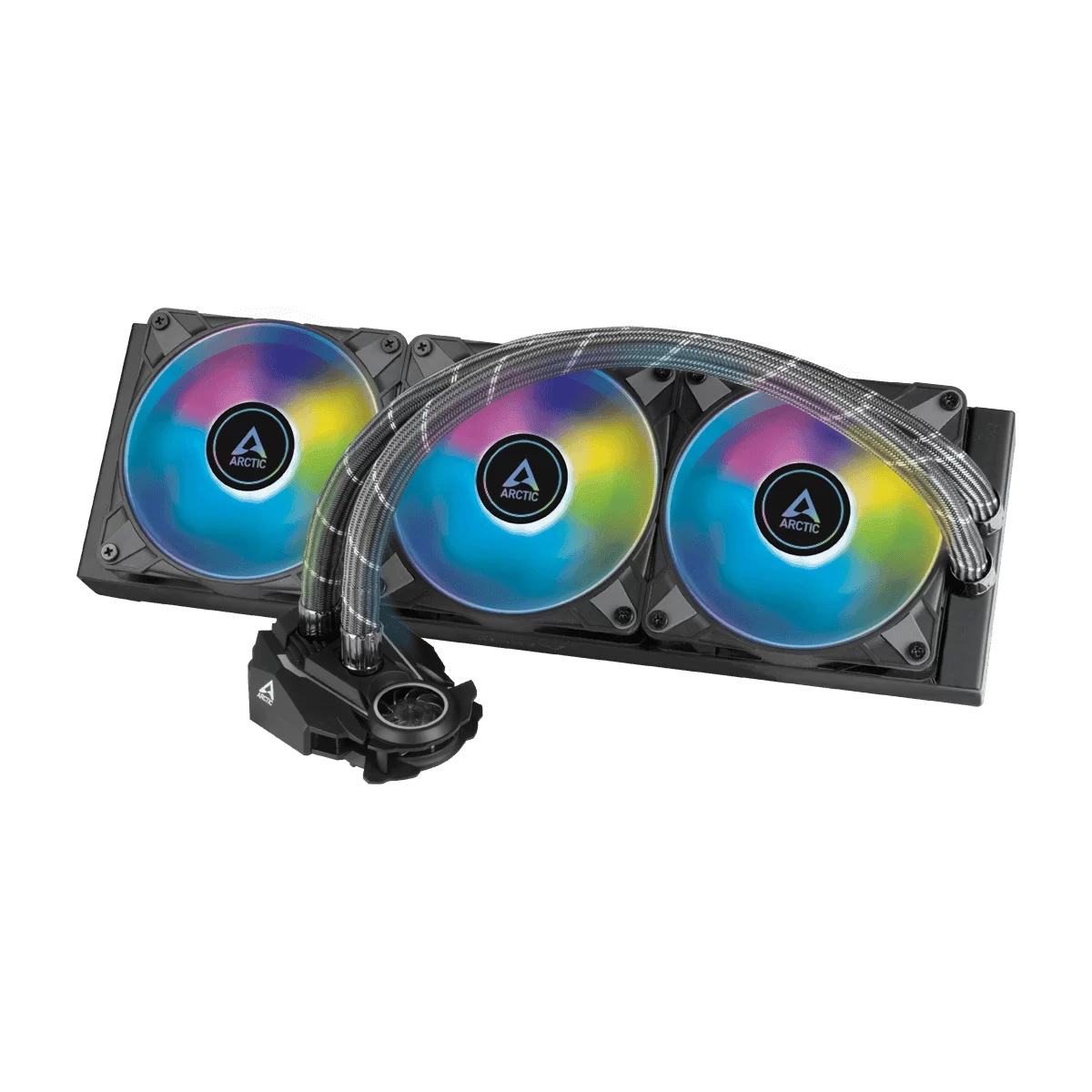 ARCTIC Liquid Freezer II 360 A-RGB AIO Liquid CPU Cooler - Black, 360mm Radiator, PWM-Controlled Pump, Fan Speed: 200-1800 RPM, AM5 - LGA1700 Compatible 7 ARCTIC Liquid Freezer II 360 A-RGB AIO Liquid CPU Cooler - Black, 360mm Radiator, PWM-Controlled Pump, Fan Speed: 200-1800 RPM, AM5 - LGA1700 Compatible - Ảnh 7