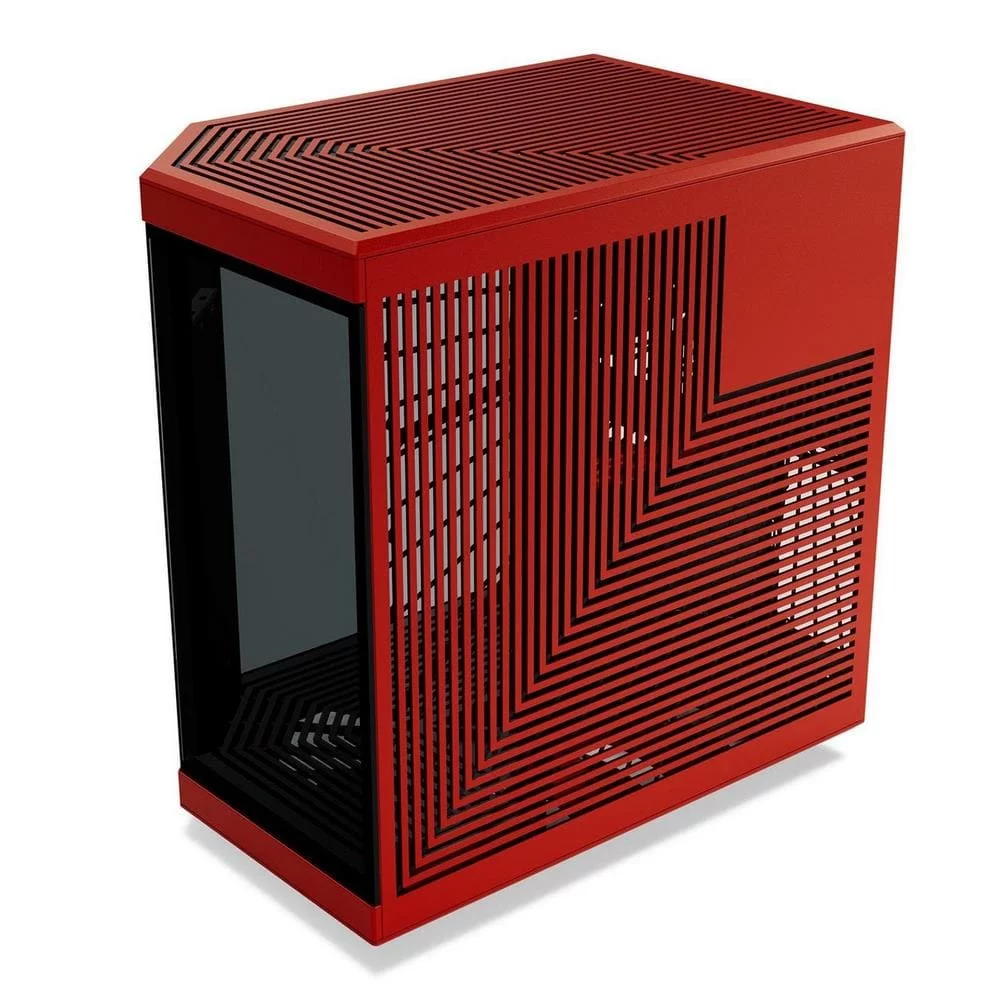 Hyte Y70 Touch Red Dual Chamber Modern Aesthetic Case - Black/Red Mid-Tower ATX size, 14.1" Integrated Touchscreen, Massive 4 Slot Vertical Graphics, Included Luxury PCIE 4.0 Riser Cable 3 Hyte Y70 Touch Red Dual Chamber Modern Aesthetic Case - Black/Red Mid-Tower ATX size, 14.1" Integrated Touchscreen, Massive 4 Slot Vertical Graphics, Included Luxury PCIE 4.0 Riser Cable - Ảnh 3