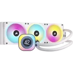 CORSAIR iCUE LINK H150i LCD Liquid CPU Cooler (CW-9061010-WW) - White, 360mm radiator, 3x 120mm QX120 RGB fans, iCUE LINK System Hub included