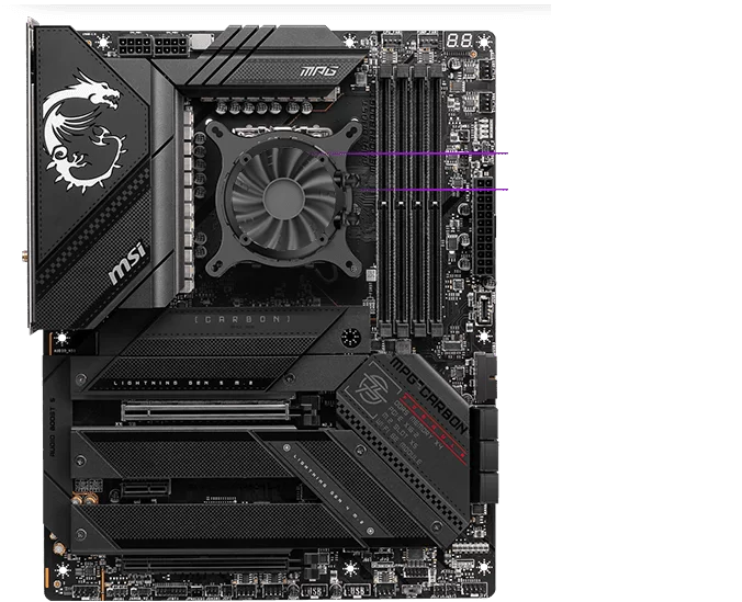 msi mb with fans
