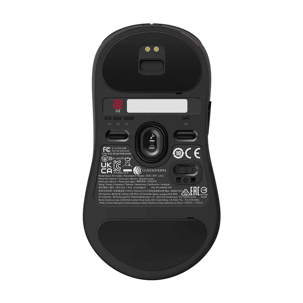 BenQ ZOWIE U2 Wireless Ergonomic Gaming for eSports - Matte Black, M Size 3 BenQ ZOWIE U2 Wireless Ergonomic Gaming for eSports - Matte Black, M Size - Ảnh 3