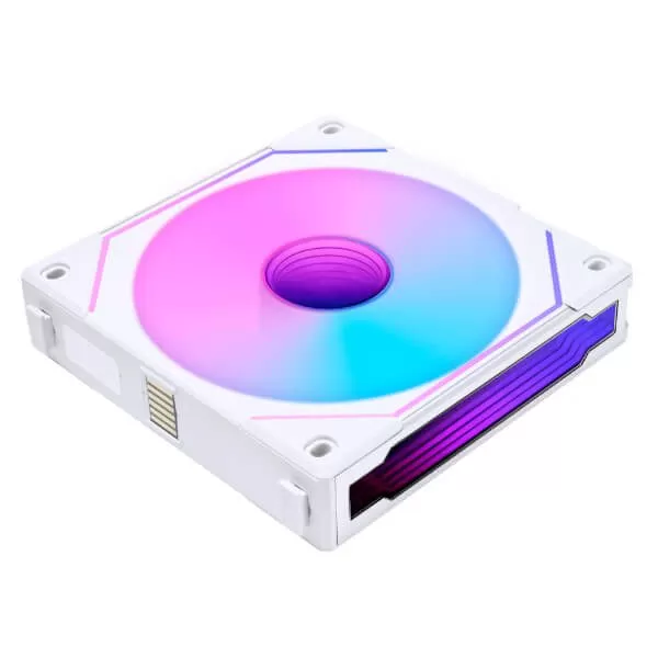 Lian Li UNI FAN SL-INF 120 Reverse Blade Single White Fan (UF-RSLIN120-1W WHITE) - 1x120mm, Reversed Blade fan 2 Lian Li UNI FAN SL-INF 120 Reverse Blade Single White Fan (UF-RSLIN120-1W WHITE) - 1x120mm, Reversed Blade fan - Ảnh 2