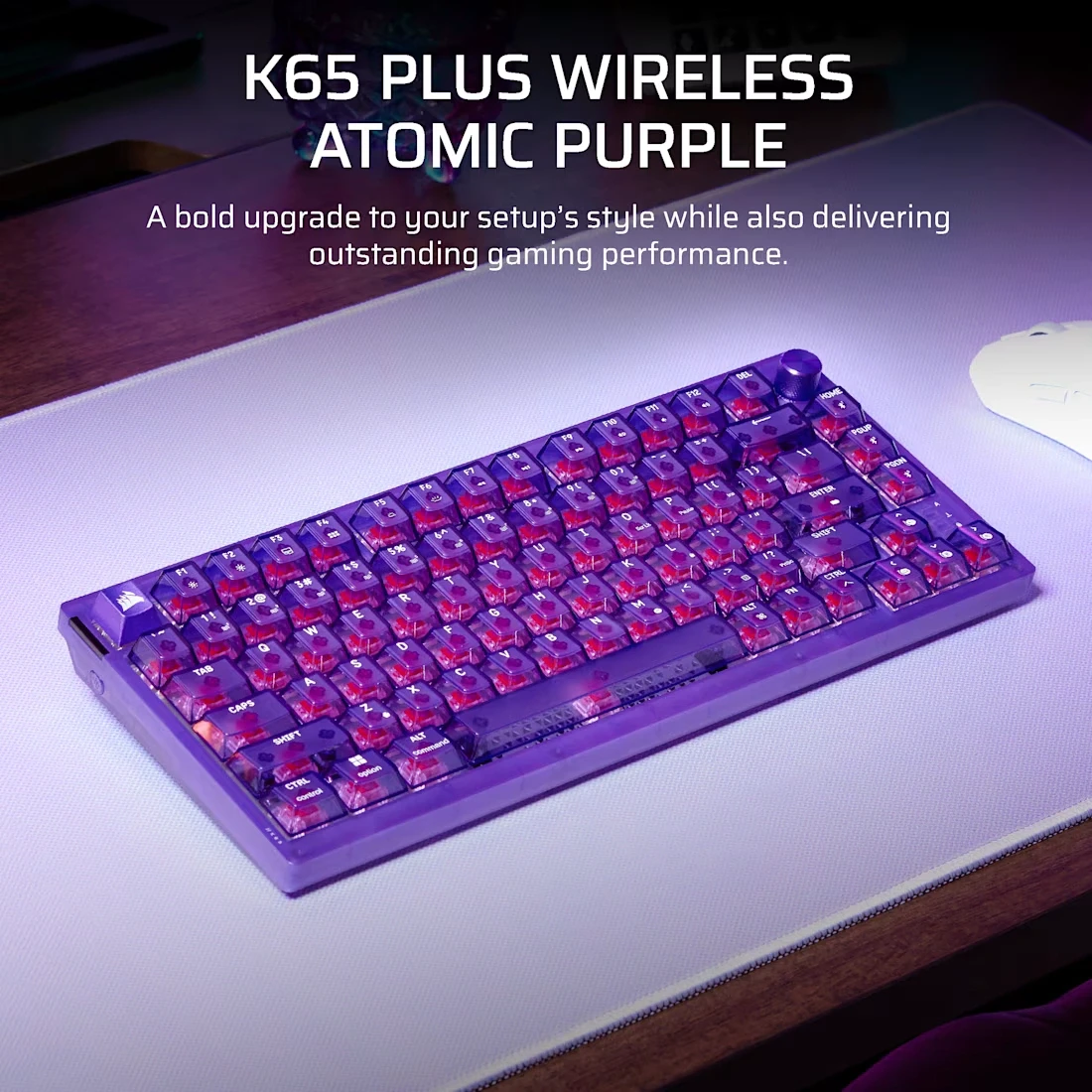 CORSAIR K65 PLUS WIRELESS 75% RGB Mechanical Gaming Keyboard 14 CORSAIR K65 PLUS WIRELESS 75% RGB Mechanical Gaming Keyboard - Ảnh 14