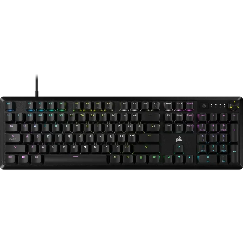 CORSAIR K70 CORE RGB Mechanical Gaming Keyboard - Black, Full-size RGB, PreLub MLX Red Linear Switches, Sound Dampening, Media Control Dial, iCUE Compatible, QWERTY NA 1 CORSAIR K70 CORE RGB Mechanical Gaming Keyboard - Black, Full-size RGB, PreLub MLX Red Linear Switches, Sound Dampening, Media Control Dial, iCUE Compatible, QWERTY NA
