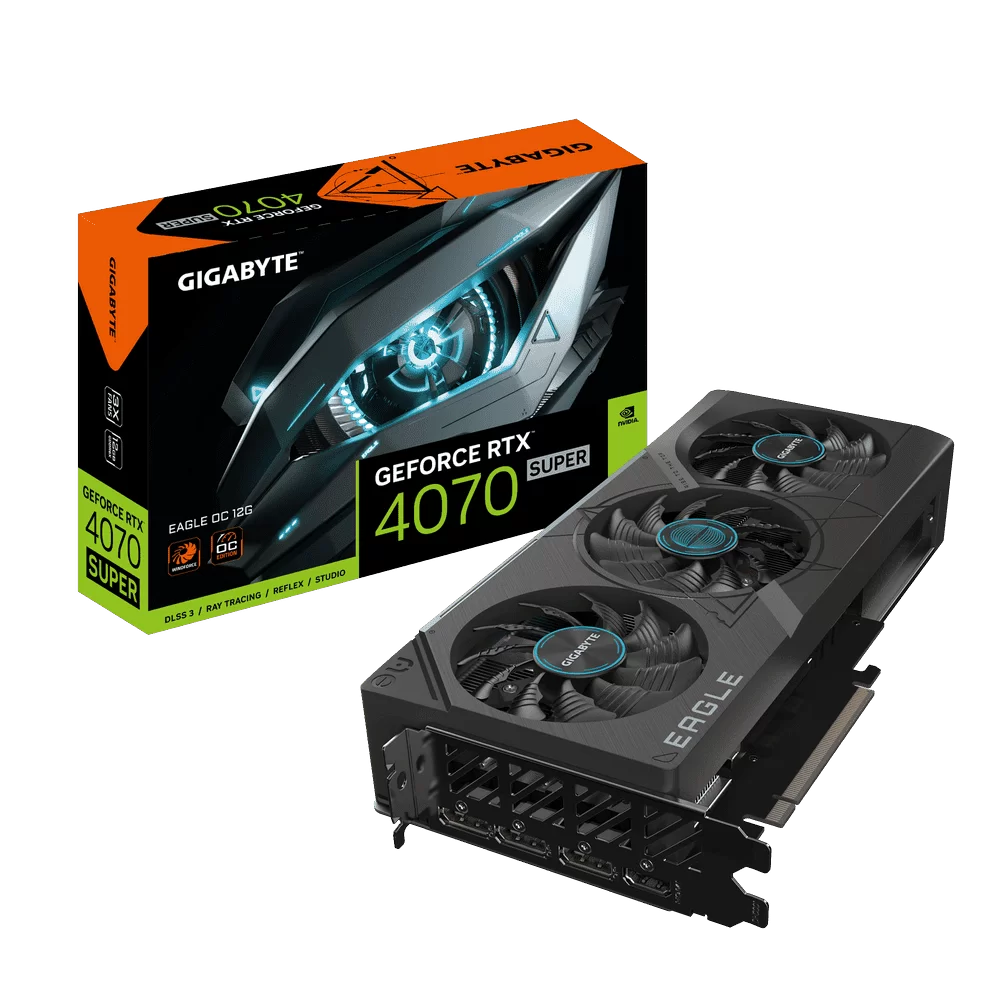 GIGABYTE GeForce RTX 4070 SUPER EAGLE OC 12G (GV-N407SEAGLE-OC-12GD) Graphics Card