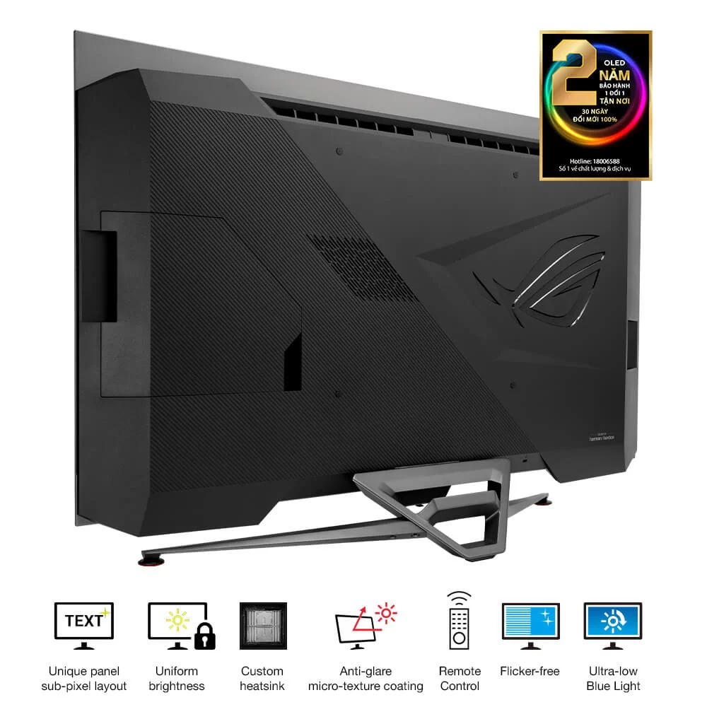 ASUS ROG Swift OLED PG42UQ OLED Gaming Monitor - 42 inch 4K (5120 x 1440), 138Hz (overclocked), 0.1 ms (GTG), G-SYNC® compatible. 98% DCI-P3, true 10-bit, HDMI® 2.1, Remote Control 7 ASUS ROG Swift OLED PG42UQ OLED Gaming Monitor - 42 inch 4K (5120 x 1440), 138Hz (overclocked), 0.1 ms (GTG), G-SYNC® compatible. 98% DCI-P3, true 10-bit, HDMI® 2.1, Remote Control - Ảnh 7