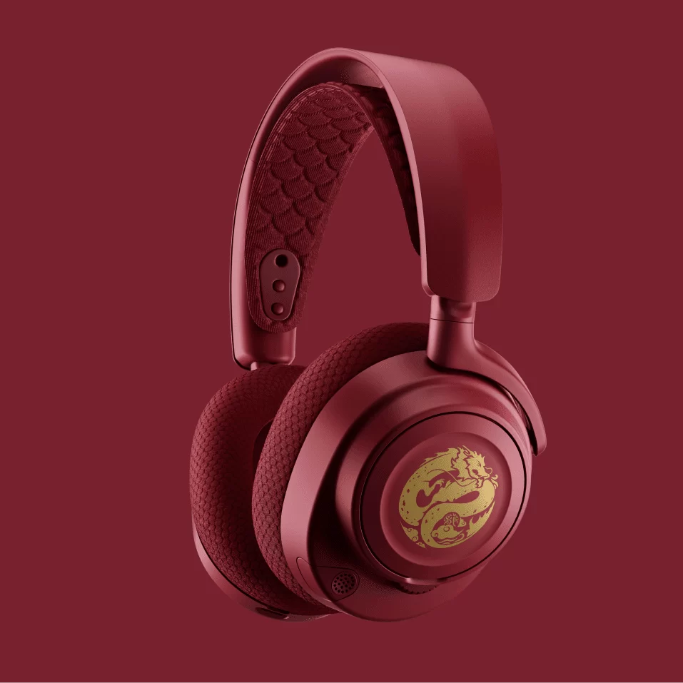 SteelSeries Arctis Nova 7 Wireless – Dragon Limited Edition Gaming Headset - Multi-Platform Gaming, Dual Wireless 2.4GHz & Bluetooth, 38hr Fast Charge Battery – for PC, PS, Mac, Mobile, Switch - Ảnh 3