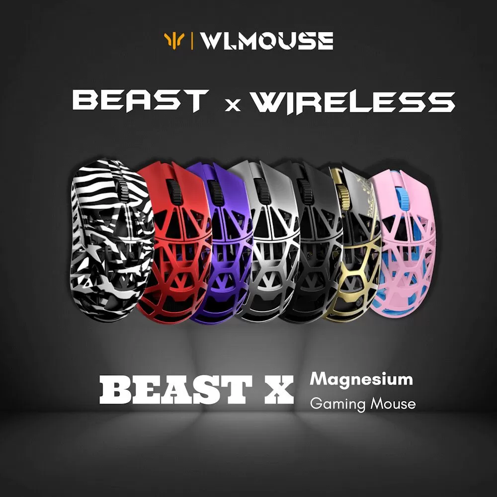 WLmouse BEAST X Wireless 42g Mg Alloy Gaming Mouse 1 WLmouse BEAST X Wireless 42g Mg Alloy Gaming Mouse