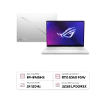 ASUS ROG Zephyrus G14 (2024) GA403 White (GA403UU-QS101W) Gaming Laptop - OLED, R9-8945HS, RTX 4050, 2H-PLATINUM WHITE
