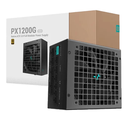 DEEPCOOL PX-G series PX1200G PSU - 1200W 80 Plus Gold, PCIe 5.0, full modular, 1x12VHPWR (16 pin) 1 DEEPCOOL PX-G series PX1200G PSU - 1200W 80 Plus Gold, PCIe 5.0, full modular, 1x12VHPWR (16 pin)