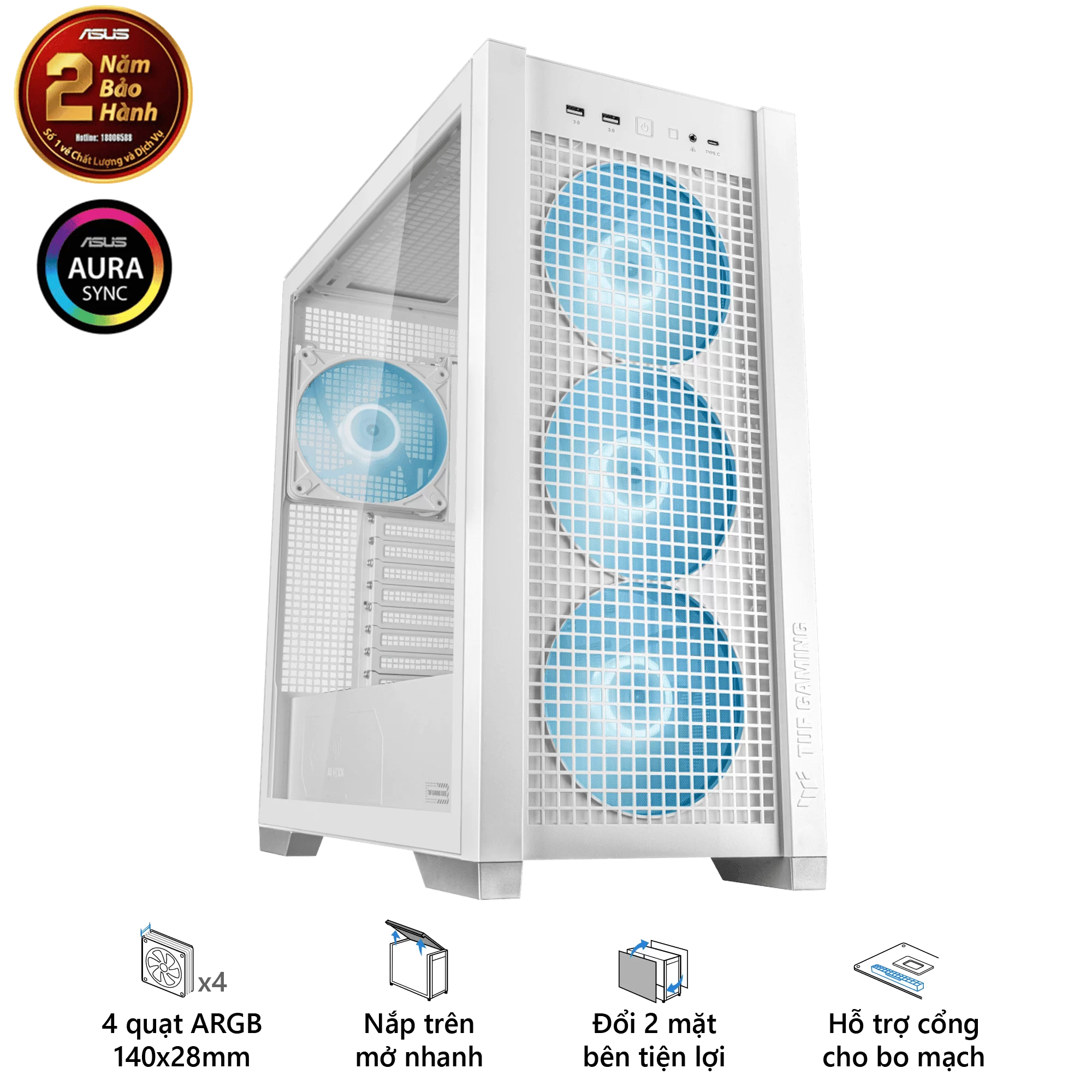 ASUS TUF Gaming GT302 ARGB White Case