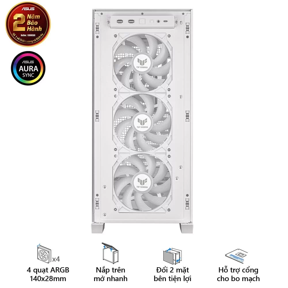 ASUS TUF Gaming GT302 ARGB White Case 5 ASUS TUF Gaming GT302 ARGB White Case - Ảnh 5