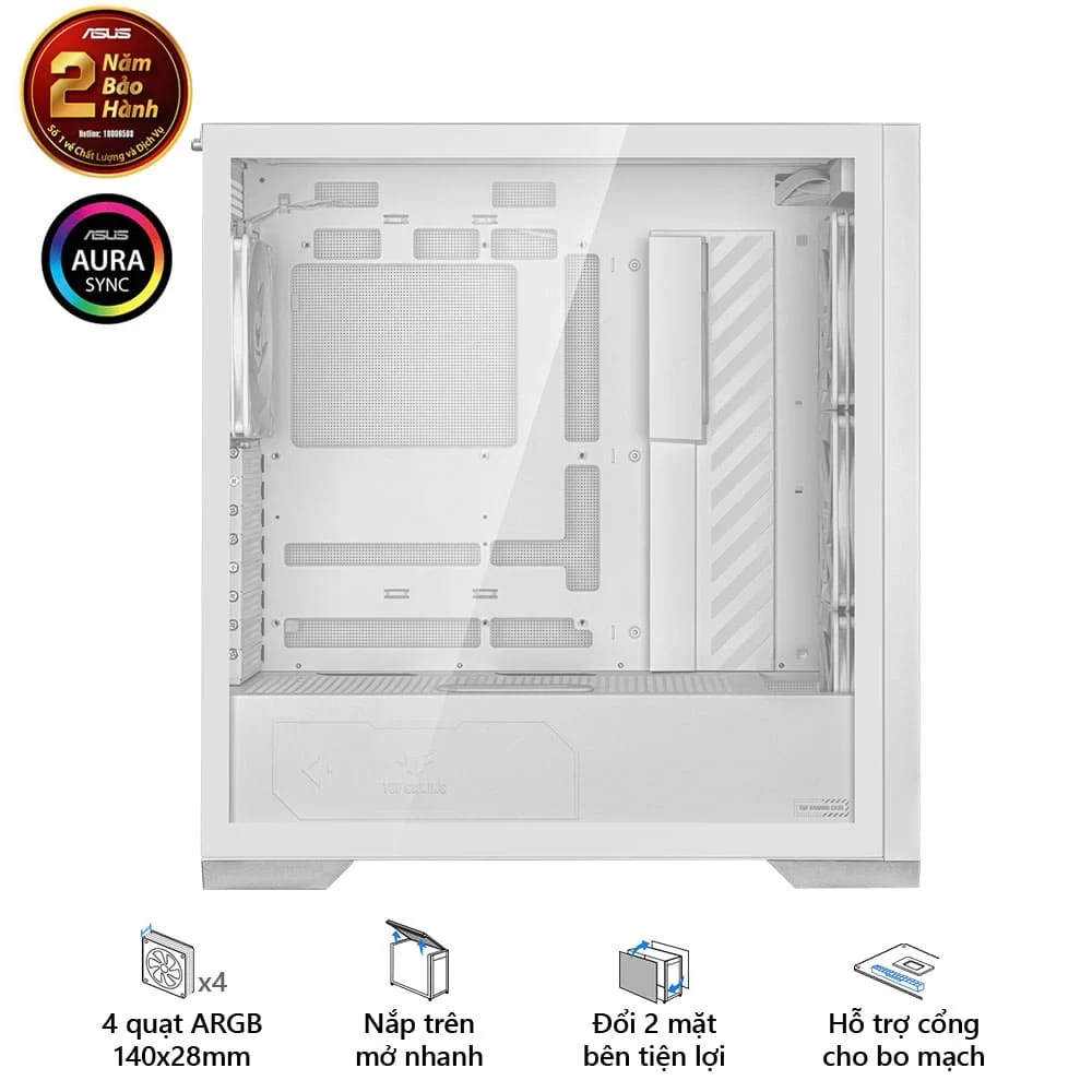 ASUS TUF Gaming GT302 ARGB White Case 7 ASUS TUF Gaming GT302 ARGB White Case - Ảnh 7