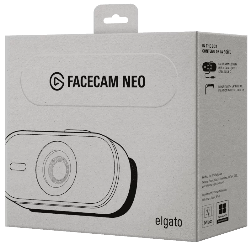 Elgato Facecam Neo - White, 1080p60, HDR, 77° field-of-view, AF Lens, 26mm focus length, f/2.0 aperture 10 Elgato Facecam Neo - White, 1080p60, HDR, 77° field-of-view, AF Lens, 26mm focus length, f/2.0 aperture - Ảnh 10
