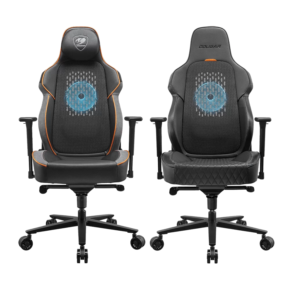 Cougar NXSYS AERO Gaming Chair - Integrated RGB Fan, Premium PVC Leather