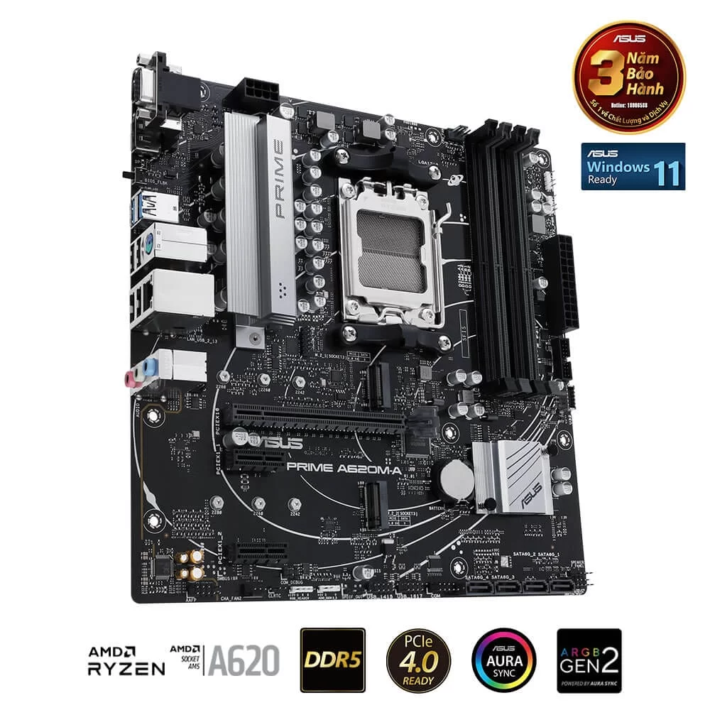 ASUS PRIME A620M-A Mainboard 5 ASUS PRIME A620M-A Mainboard - Ảnh 5