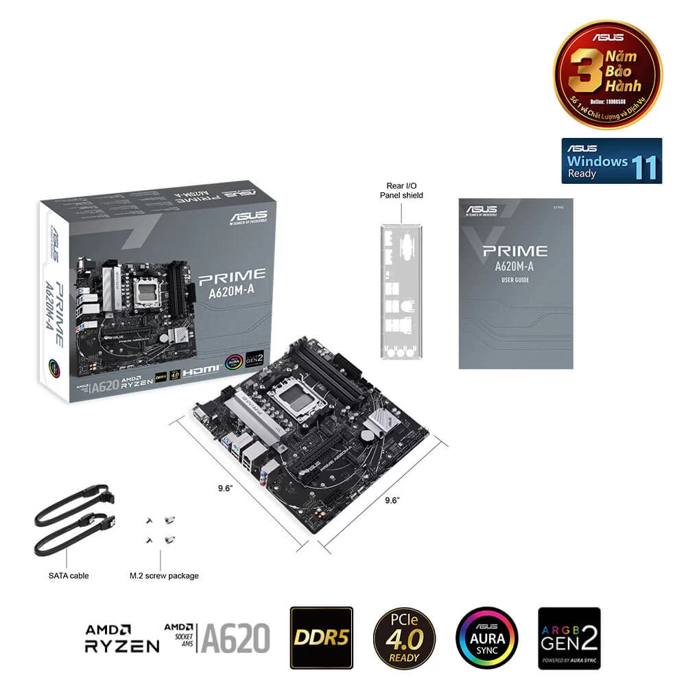 ASUS PRIME A620M-A Mainboard 8 ASUS PRIME A620M-A Mainboard - Ảnh 8