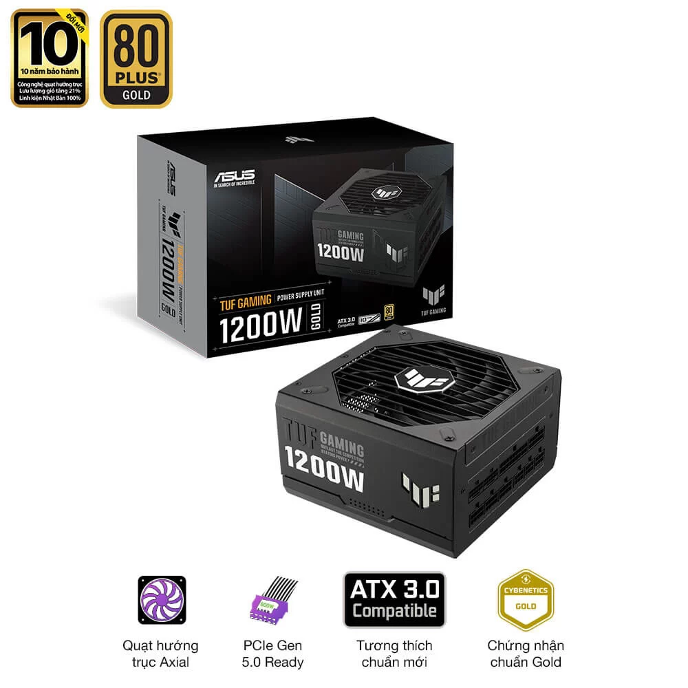 ASUS TUF Gaming 1200W Gold PSU - PCIe 5.0 support 2 ASUS TUF Gaming 1200W Gold PSU - PCIe 5.0 support - Ảnh 2