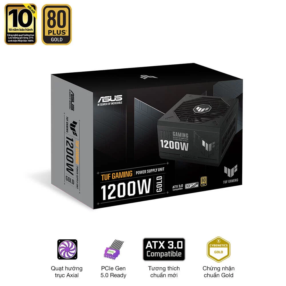 ASUS TUF Gaming 1200W Gold PSU - PCIe 5.0 support 3 ASUS TUF Gaming 1200W Gold PSU - PCIe 5.0 support - Ảnh 3