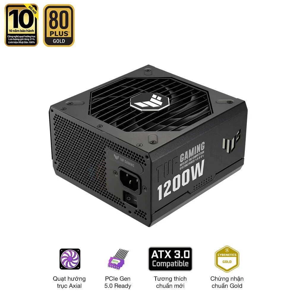 ASUS TUF Gaming 1200W Gold PSU - PCIe 5.0 support 5 ASUS TUF Gaming 1200W Gold PSU - PCIe 5.0 support - Ảnh 5