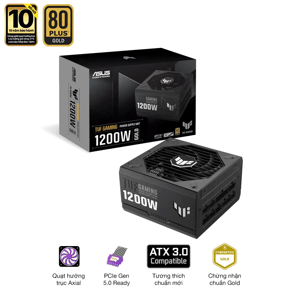 ASUS TUF Gaming 1200W Gold PSU - PCIe 5.0 support 1 ASUS TUF Gaming 1200W Gold PSU - PCIe 5.0 support