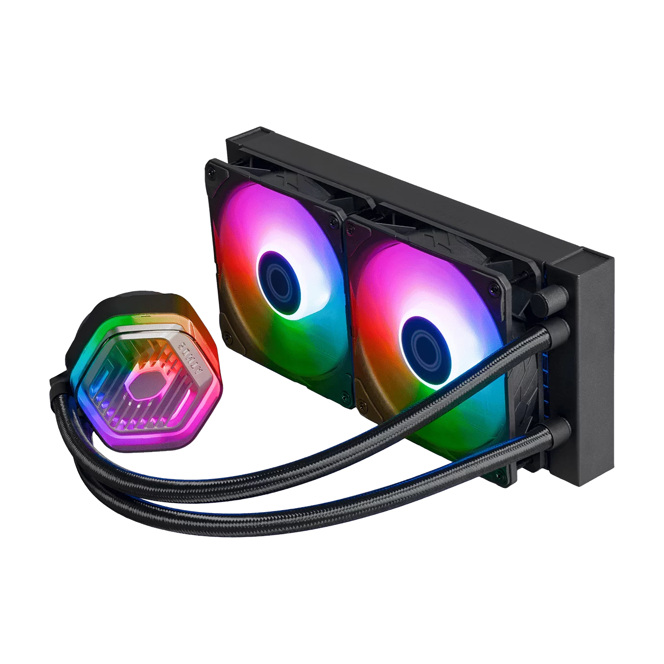 Cooler Master MASTERLIQUID 240 ATMOS ARGB Close-Loop AIO Liquid Cooling - Black, Customize Pump, Sickleflow Edge PWM Fans, 240mm Radiator, CryoFuze Cooling 6 Cooler Master MASTERLIQUID 240 ATMOS ARGB Close-Loop AIO Liquid Cooling - Black, Customize Pump, Sickleflow Edge PWM Fans, 240mm Radiator, CryoFuze Cooling - Ảnh 6