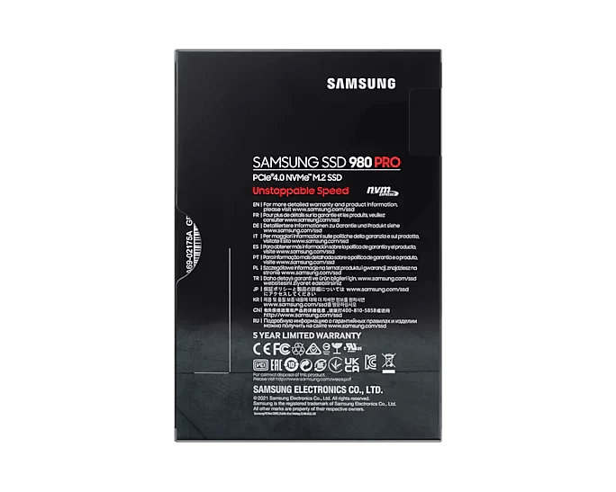 Samsung 980 Pro 1TB (MZ-V8P1T0BW) SSD - PCIe Gen 4.0 x4, NVMe V-NAND, M.2 2280 5 Samsung 980 Pro 1TB (MZ-V8P1T0BW) SSD - PCIe Gen 4.0 x4, NVMe V-NAND, M.2 2280 - Ảnh 5