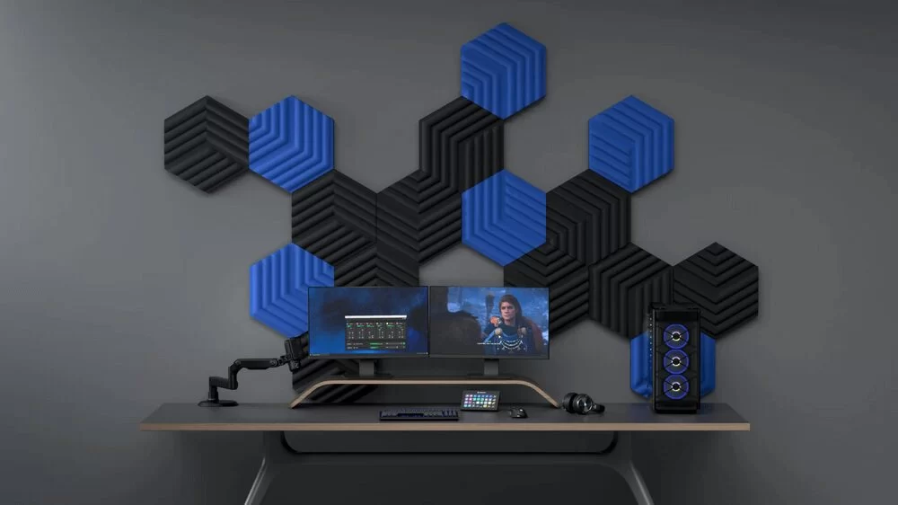 wave panels desk setup