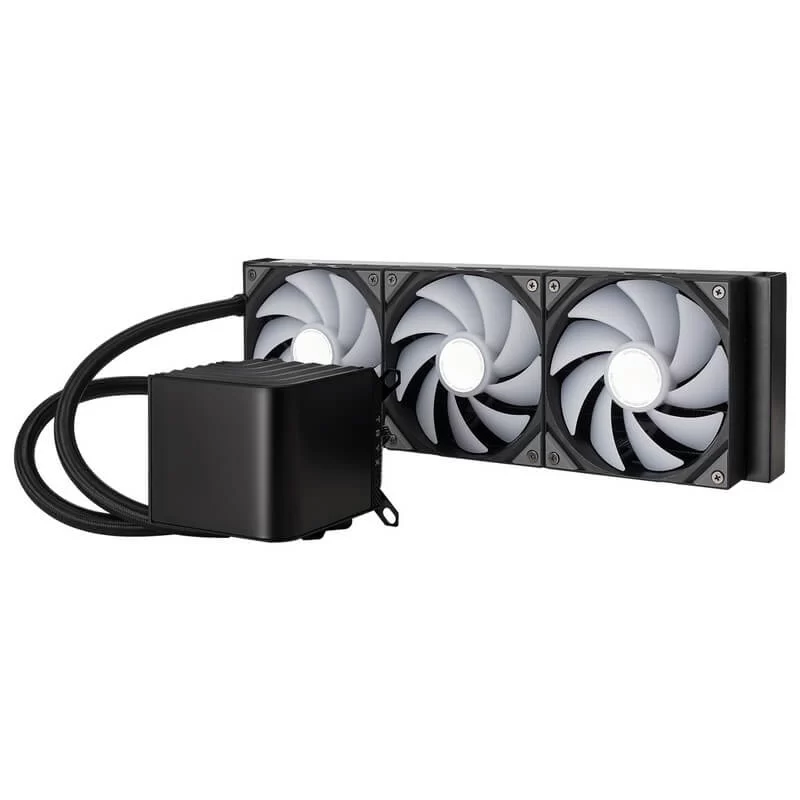 TRYX PANORAMA ARGB 360 BLACK AIO Liquid CPU Cooler - 6.5inch curved screen, 360mm radiator, Asetek 8th gen pump, 3x ROTA ARGB Fans 4 TRYX PANORAMA ARGB 360 BLACK AIO Liquid CPU Cooler - 6.5inch curved screen, 360mm radiator, Asetek 8th gen pump, 3x ROTA ARGB Fans - Ảnh 4