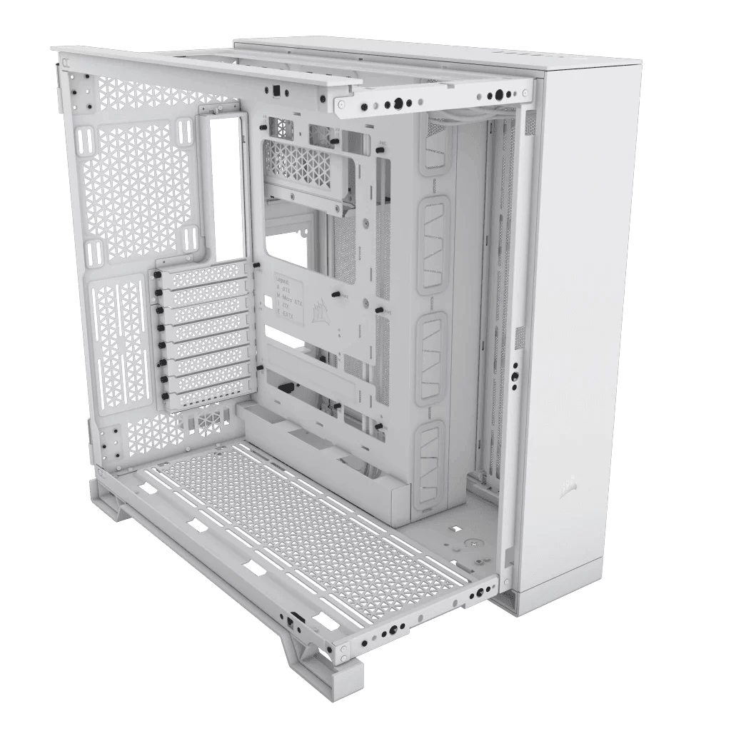 CORSAIR 6500X White - Dual Chamber, Tempered Glass, Mid Tower ATX Case 3 CORSAIR 6500X White - Dual Chamber, Tempered Glass, Mid Tower ATX Case - Ảnh 3