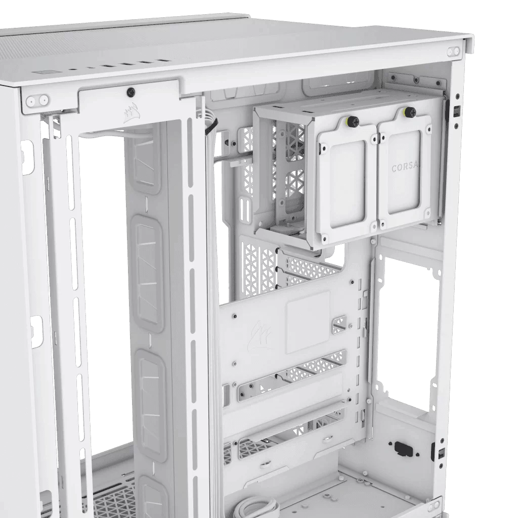 CORSAIR 6500X White - Dual Chamber, Tempered Glass, Mid Tower ATX Case 4 CORSAIR 6500X White - Dual Chamber, Tempered Glass, Mid Tower ATX Case - Ảnh 4