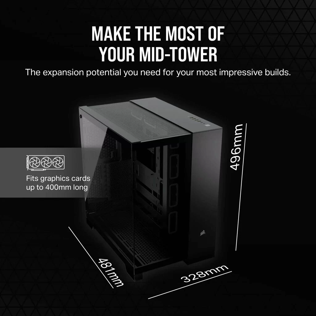 CORSAIR 6500X Black - Dual Chamber, Tempered Glass, Mid Tower ATX Case 11 CORSAIR 6500X Black - Dual Chamber, Tempered Glass, Mid Tower ATX Case - Ảnh 11