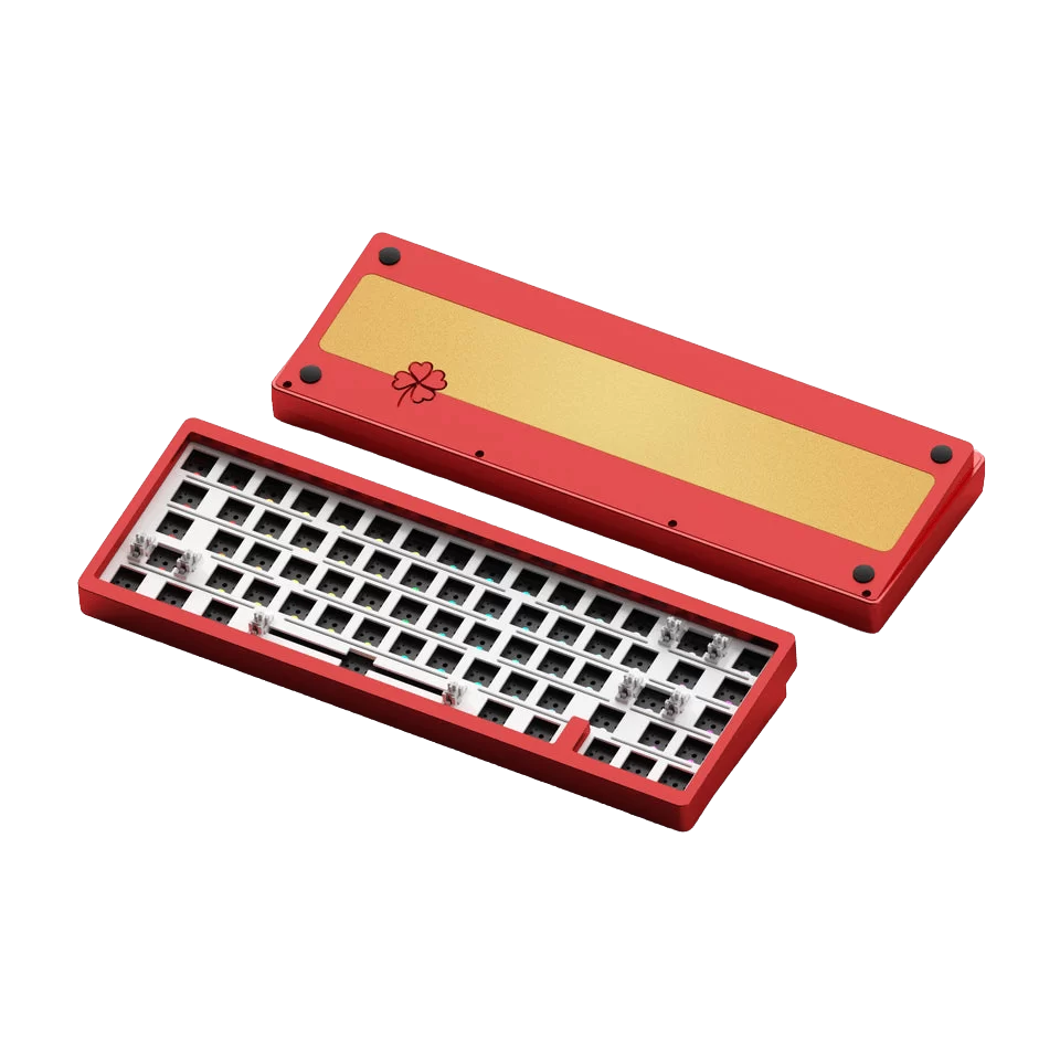 Kit Lucky65 Keyboard - 3 modes, CNC Aluminium, Gasket Mount, Hotswap, Per-key RGB Lights, Anodized/Electro Colors, Aluminum gold weight, 3750mAh Battery 3 Kit Lucky65 Keyboard - 3 modes, CNC Aluminium, Gasket Mount, Hotswap, Per-key RGB Lights, Anodized/Electro Colors, Aluminum gold weight, 3750mAh Battery - Ảnh 3